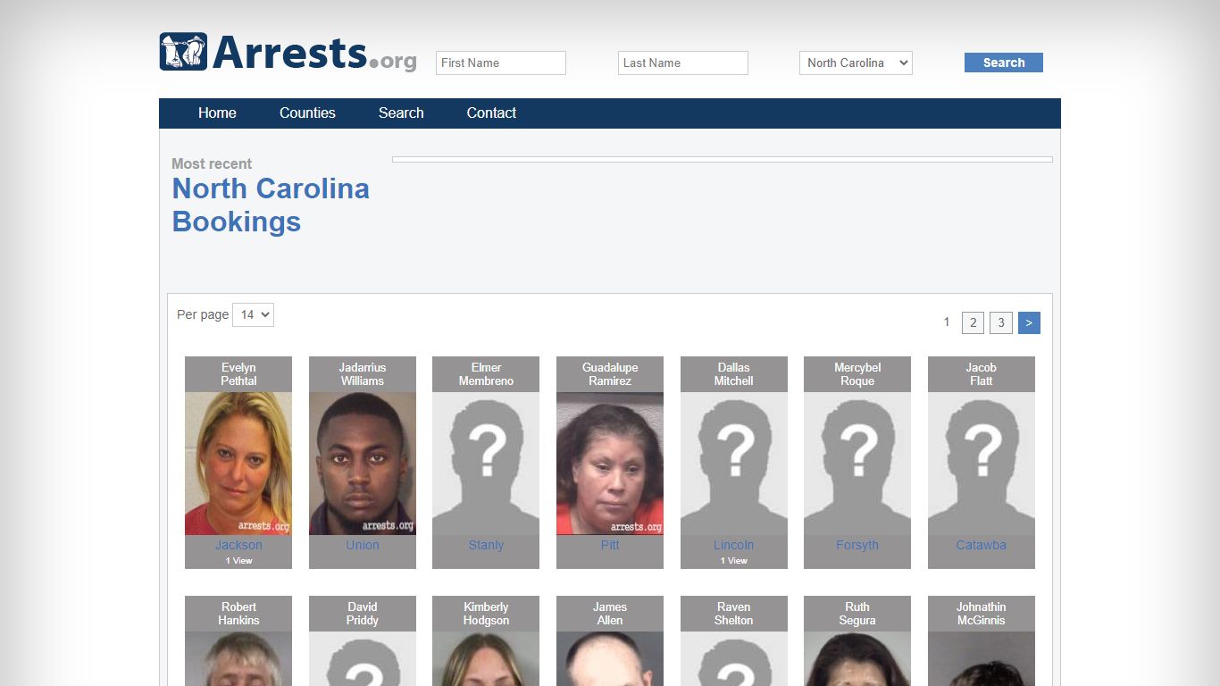 North Carolina Arrests and Inmate Search